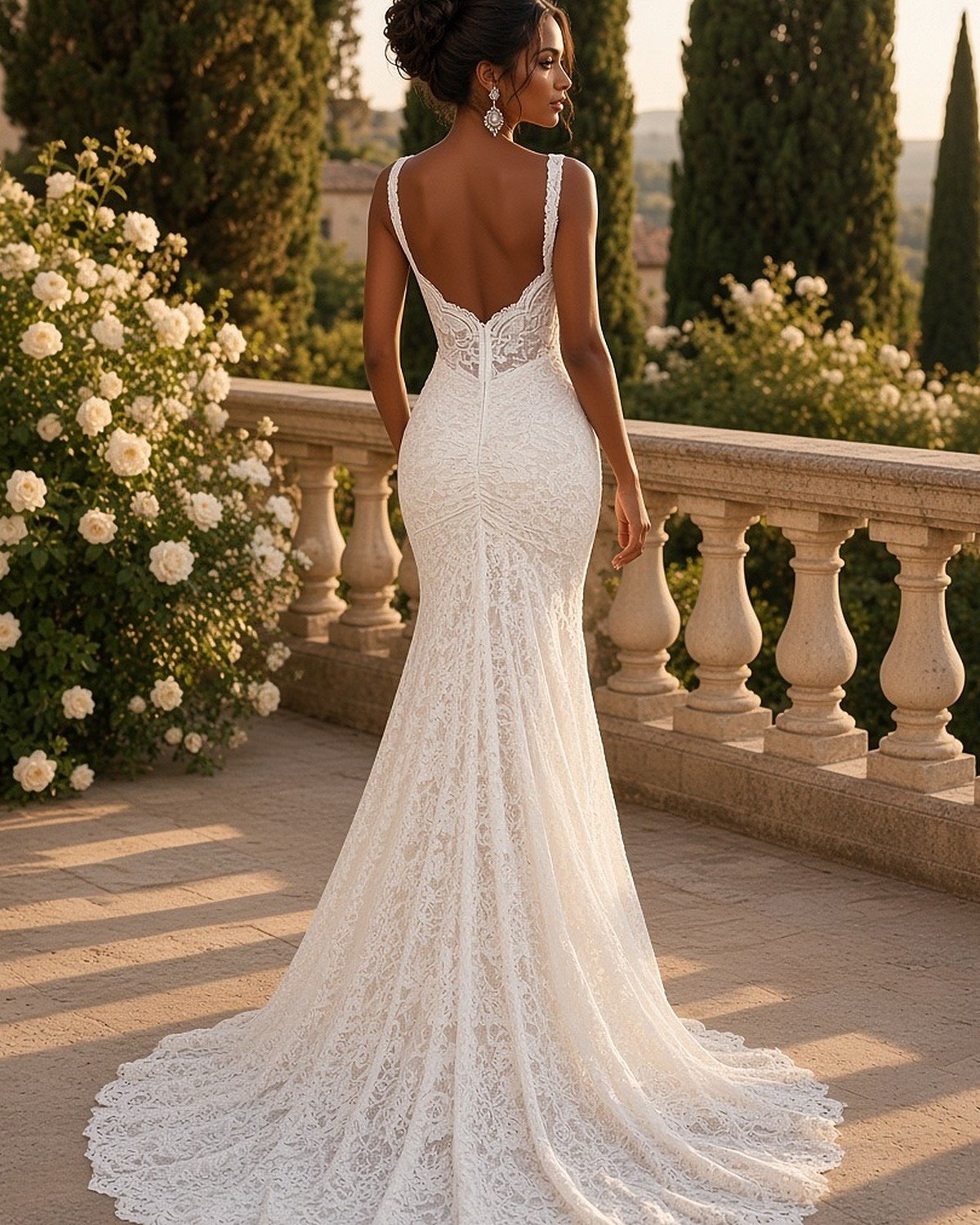 Isla mermaid lace wedding gown - Perla Novia