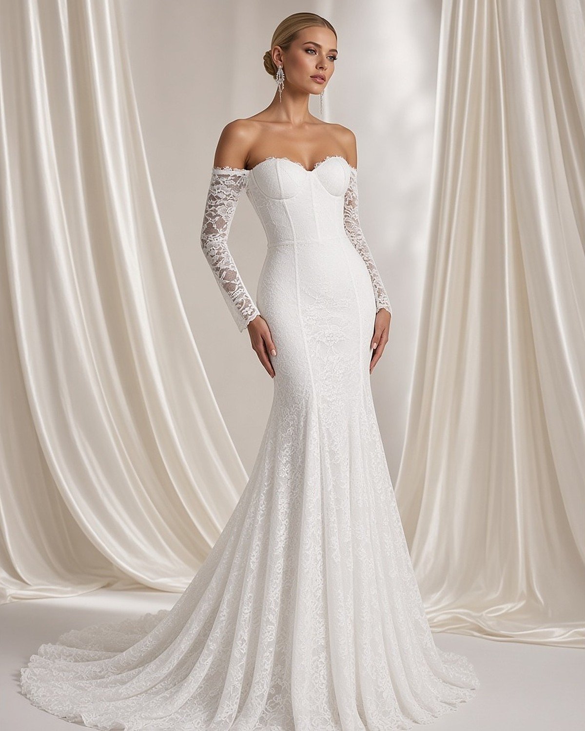 Rosa Mermaid Wedding Gown wedding gown - Perla Novia
