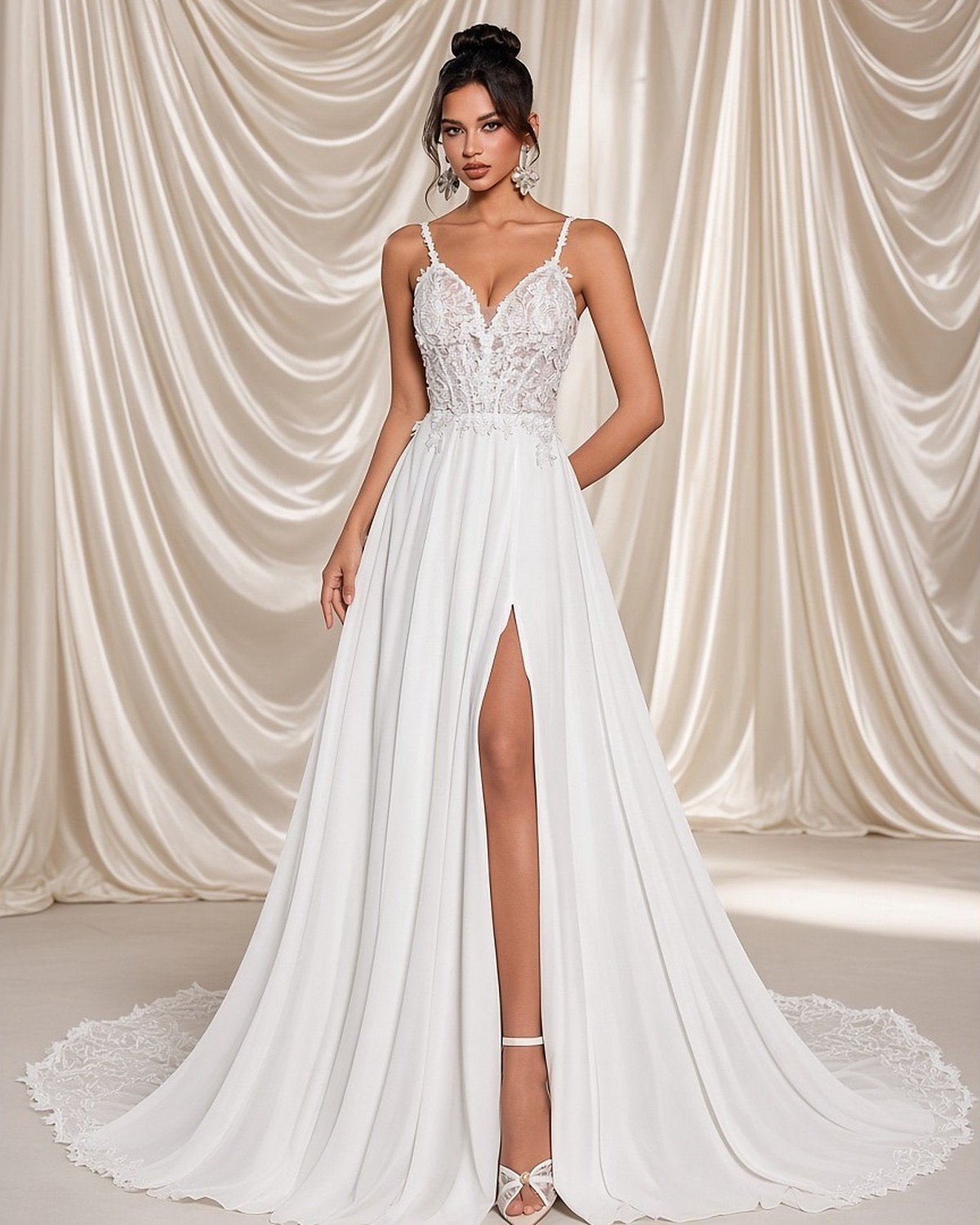 Celeste A-Line Wedding Gown wedding gown - Perla Novia