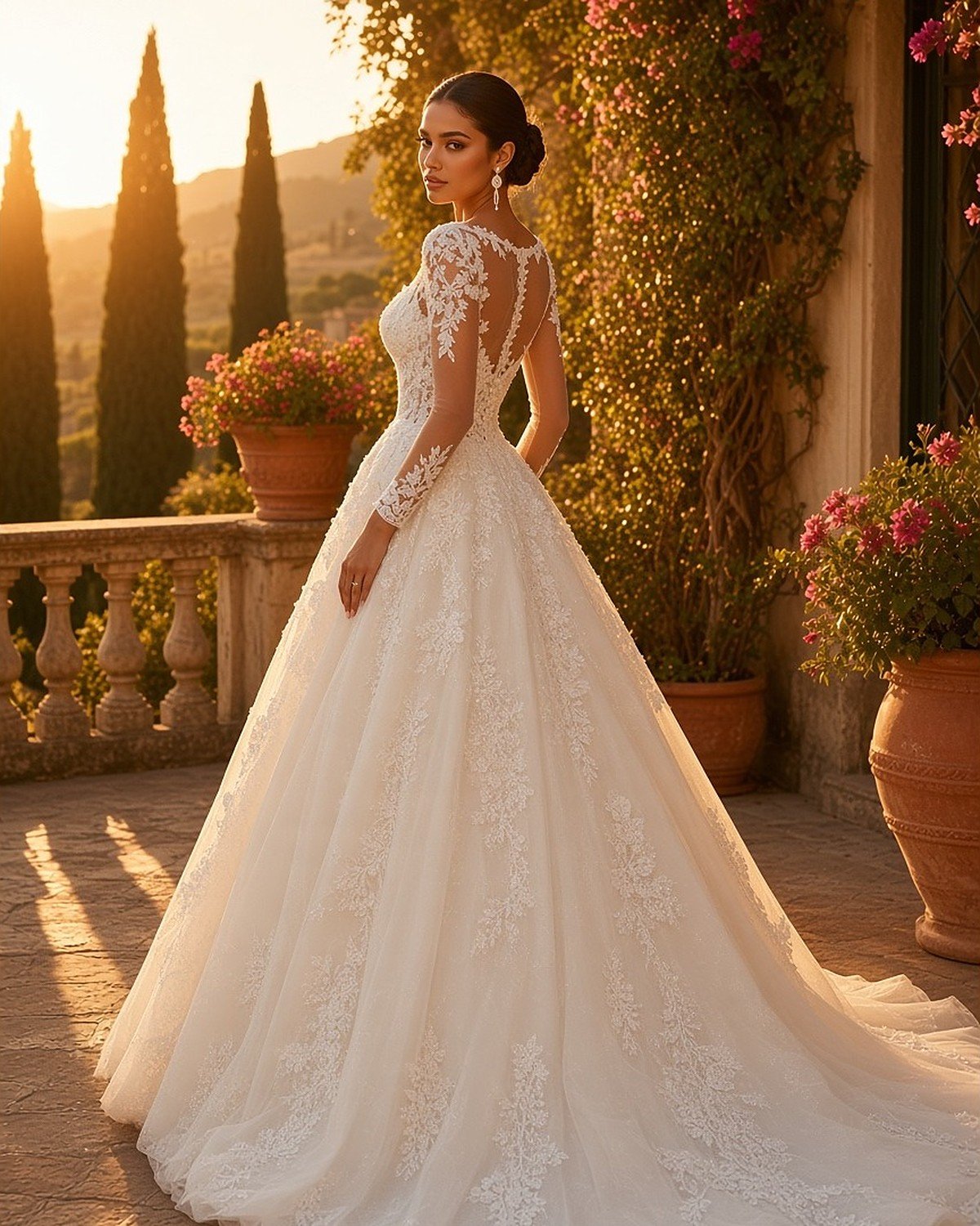 Sofía Boho Wedding Gown wedding gown - Perla Novia
