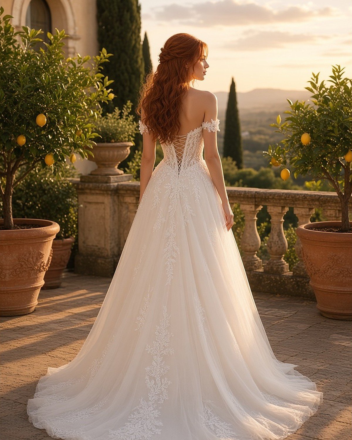 Amapola A-Line Wedding Gown wedding gown - Perla Novia