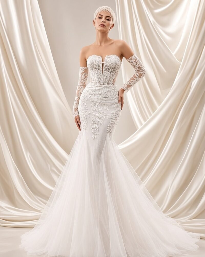 Ainhoa Mermaid Wedding Gown wedding gown - Perla Novia