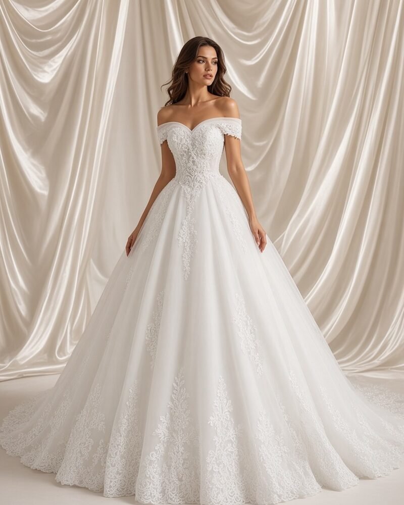 Leire Sheath & Column Wedding Gown wedding gown - Perla Novia
