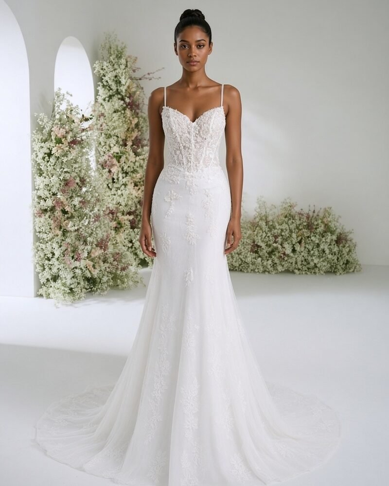 Begoña Mermaid Wedding Gown wedding gown - Perla Novia