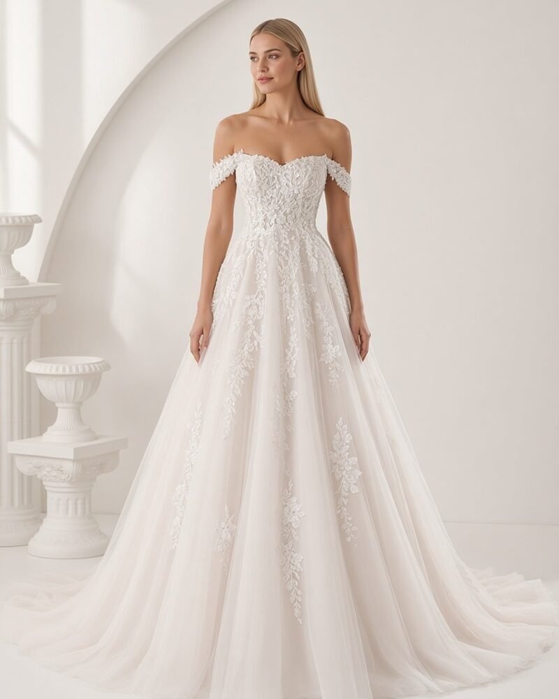 Pilar Boho Wedding Gown wedding gown - Perla Novia