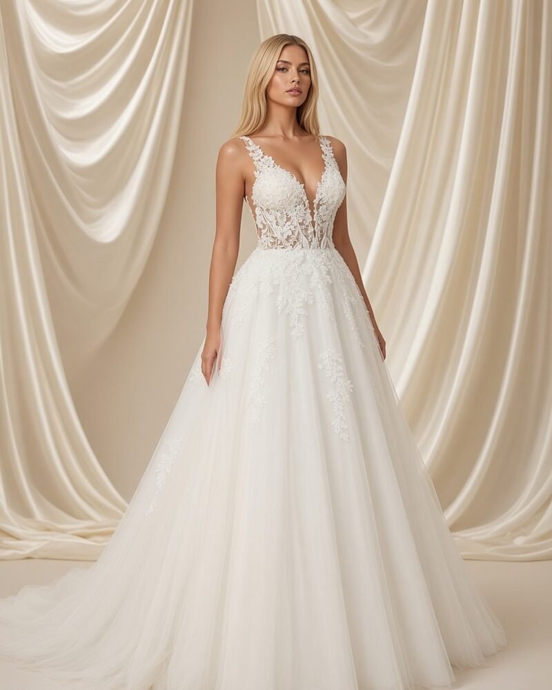 Blanca A-Line Wedding Gown wedding gown - Perla Novia