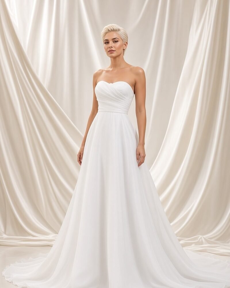 Ola A-Line Wedding Gown wedding gown - Perla Novia
