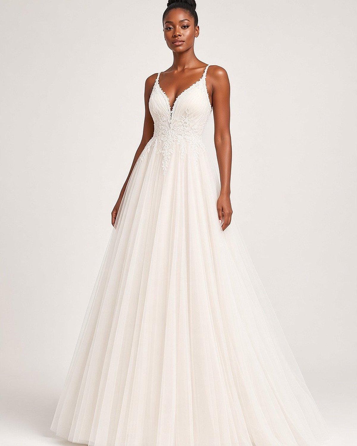 Salvia A-Line Wedding Gown - Perla Novia