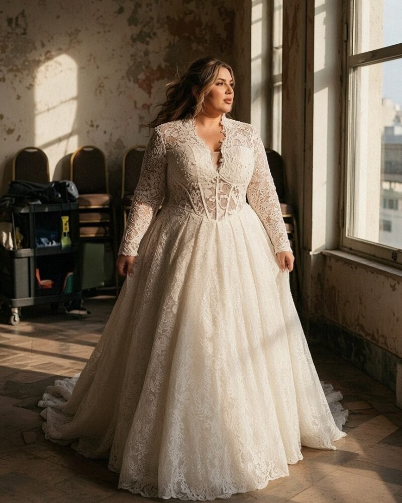 Zoe plus size wedding dress
