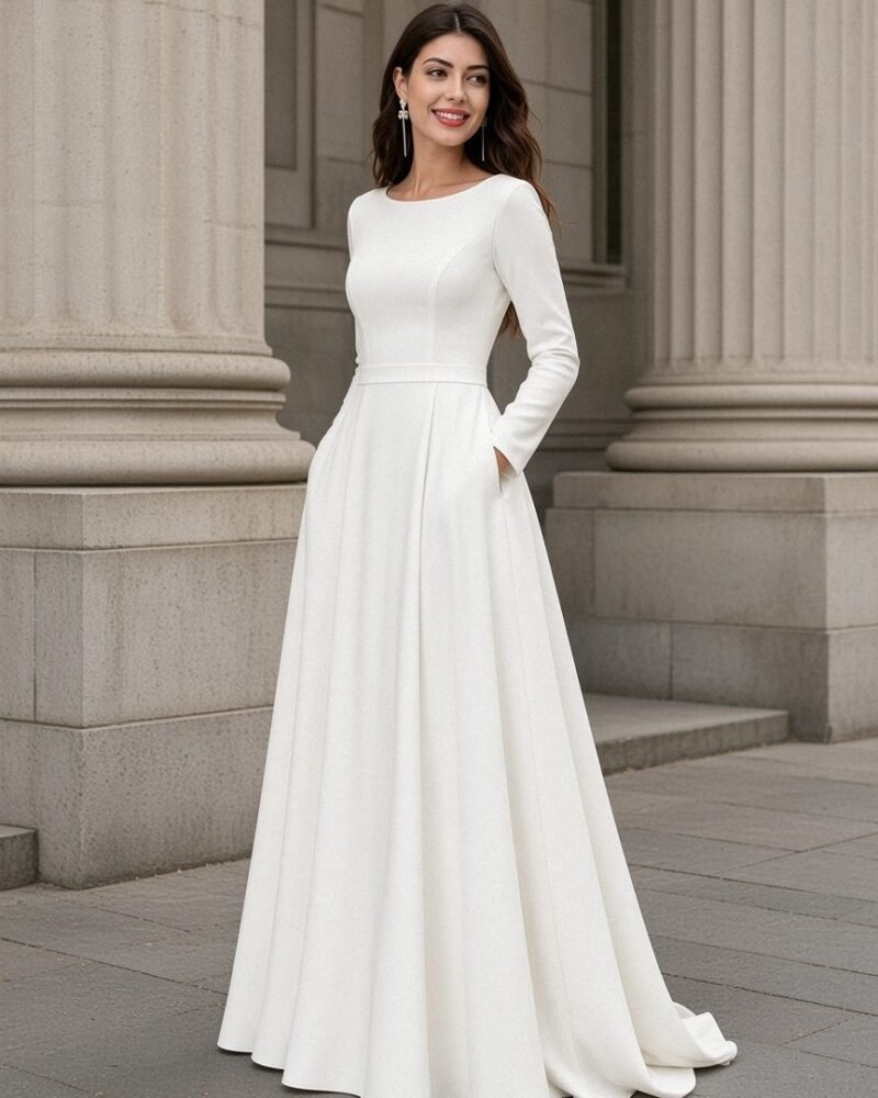 Marta simple wedding dress for a civil ceremony
