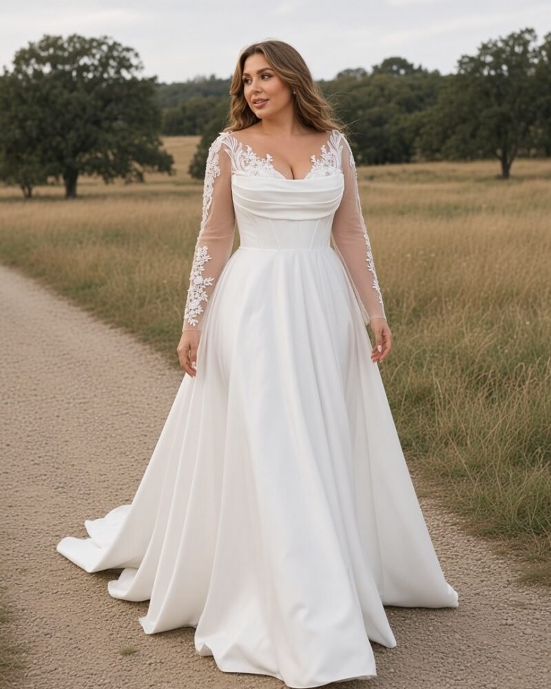 Carlota plus size wedding dress