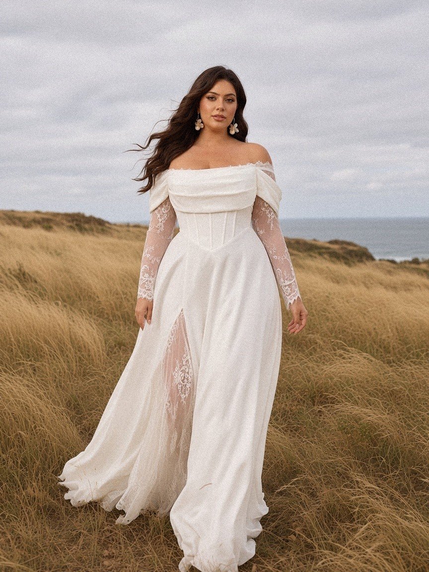 Rebeca A-Line Wedding Gown - Perla Novia
