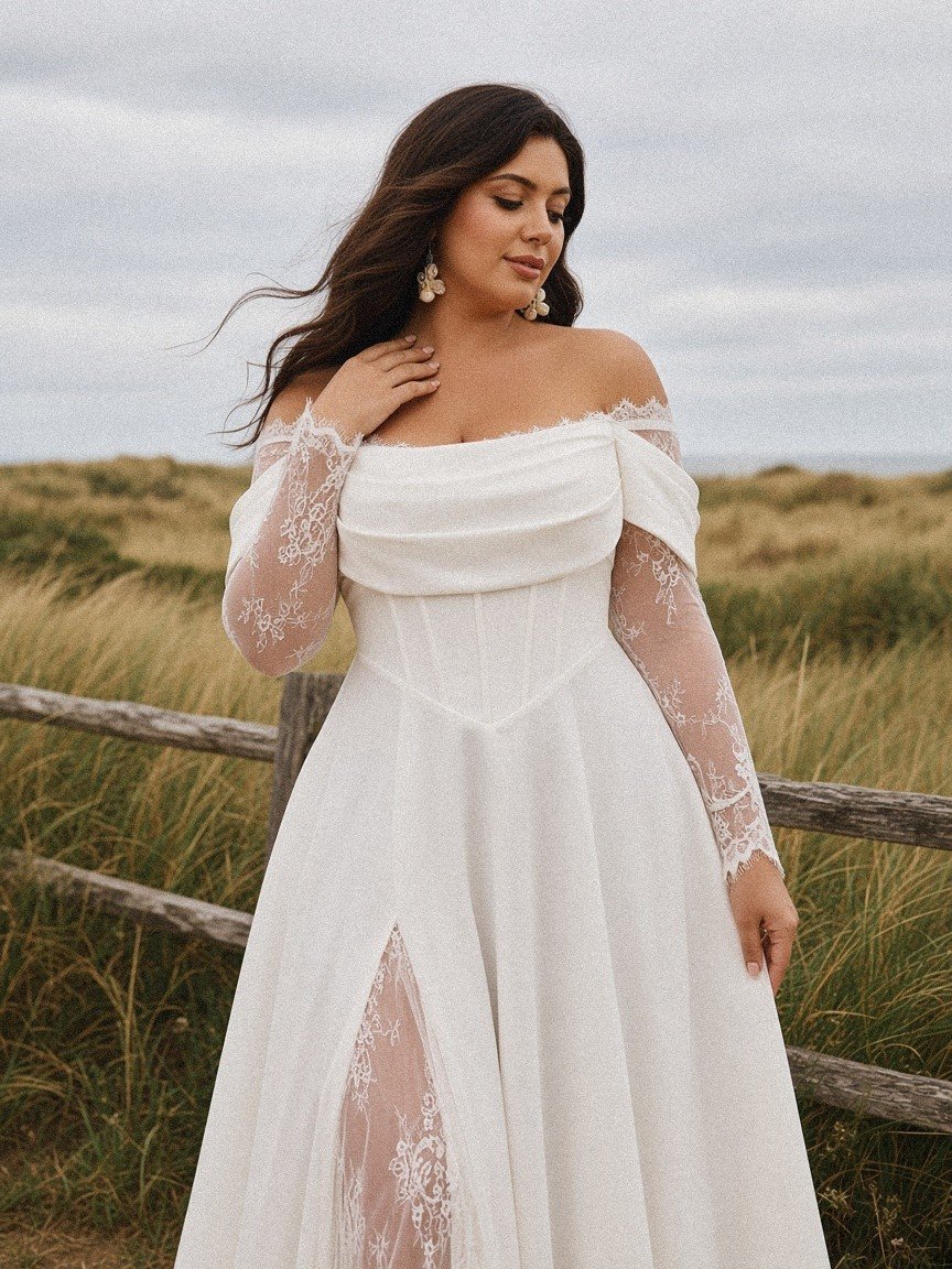 Rebeca A-Line Wedding Gown - Perla Novia