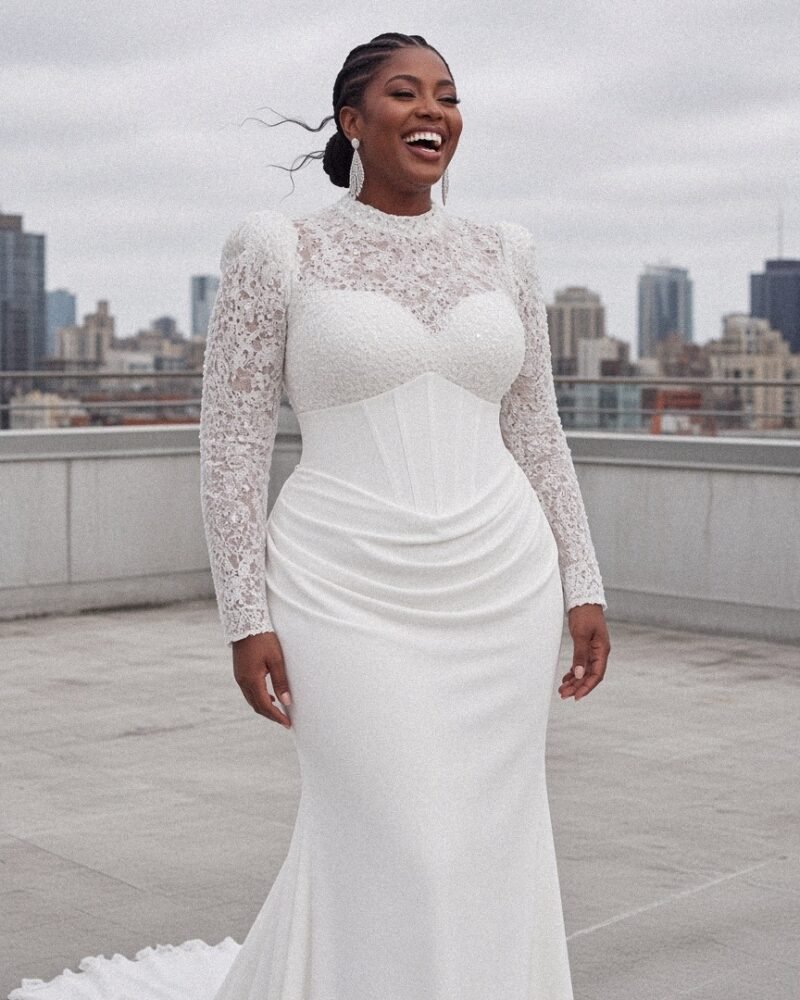 Silvia Mermaid Wedding Gown - Perla Novia