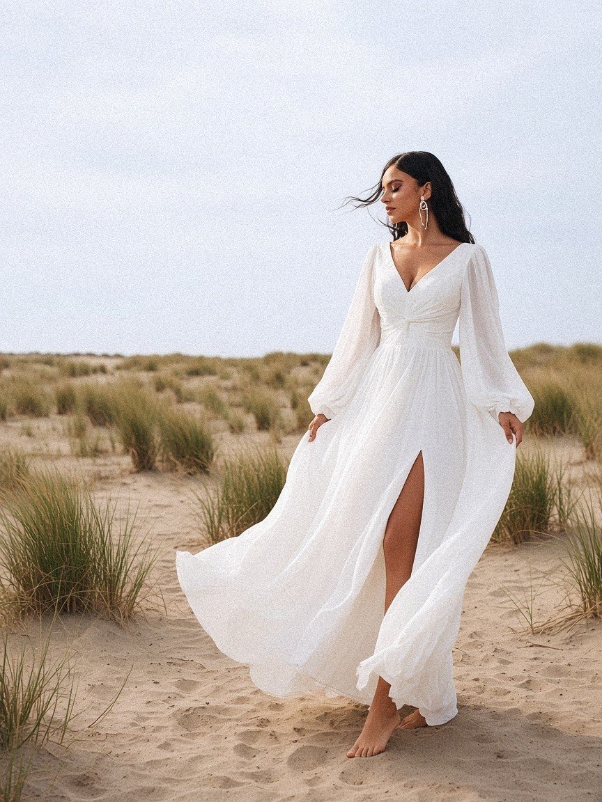 Amparo Boho Wedding Gown - Perla Novia